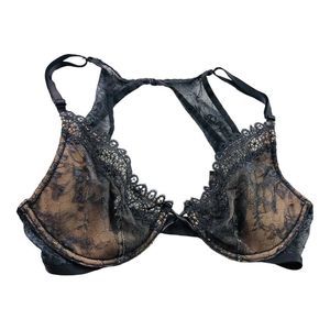 2495 Victoria's Secret Gray Lace Very Sexy Bra 32D 32 D